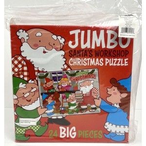 Santa Workshop Jumbo Floor Puzzle, Toys, 24 Big Pieces